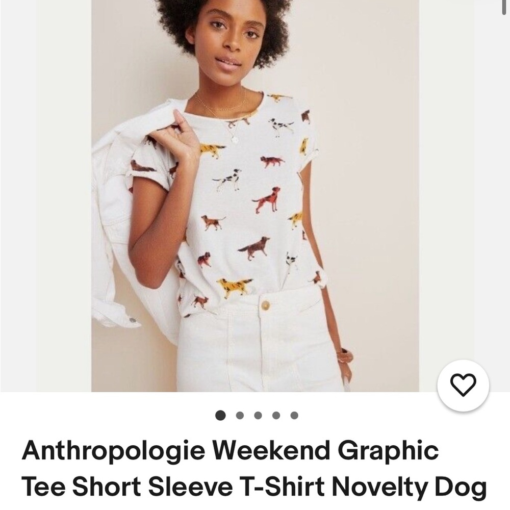 Anthropologie novelty dog tee shirt - Size S